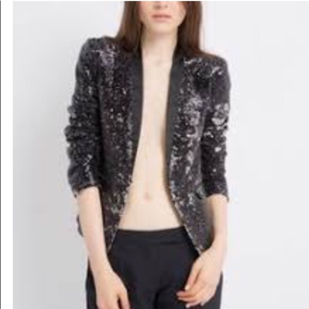 NWT Maje black sequin tuxedo jacket - Picture 2 of 13
